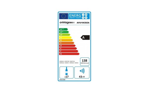 AVINTAGE AVU18CDZA - &Eacute;tiquette &eacute;nergie