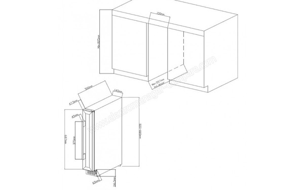 AVINTAGE AVU8X - Sch&eacute;ma d'encastrement