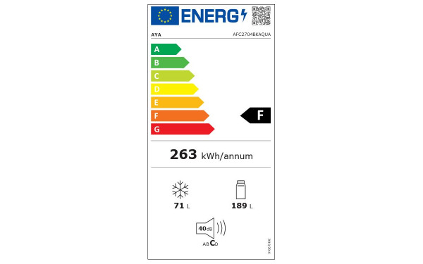 AYA AFC2704BKAQUA - &Eacute;tiquette &eacute;nergie v2