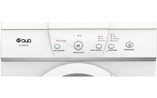 AYA ASL6001W - Panneau de commandes (cr&eacute;dit : But)