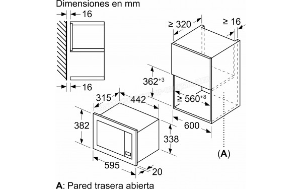 BALAY 3CG6142B3 - Dimensions