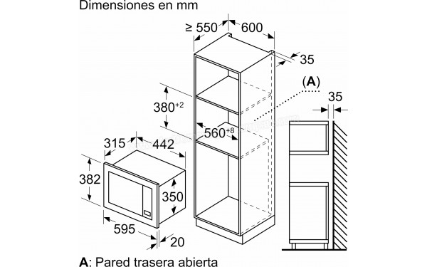 BALAY 3CG6142B4 - Dimensions
