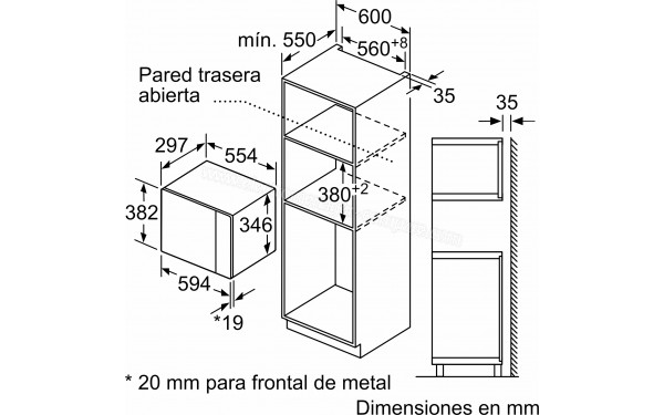 BALAY 3CP5002N2 - Dimensions
