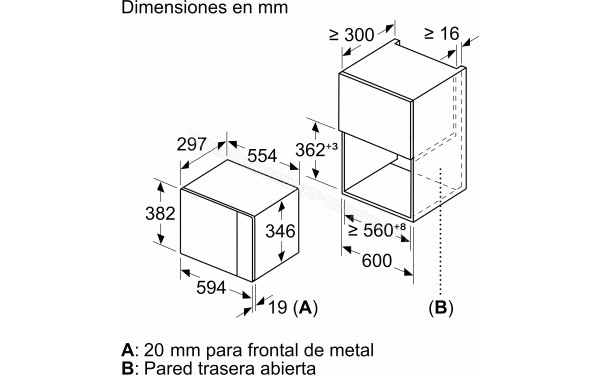 BALAY 3CP5002N2 - Dimensions