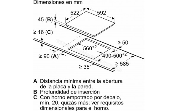 BALAY 3EB764EN - Dimensions