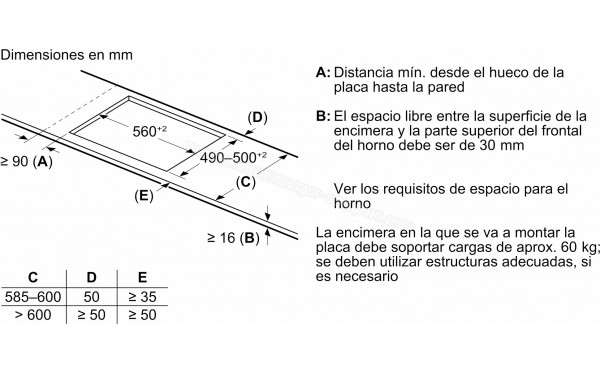 BALAY 3EB977LH - Dimensions