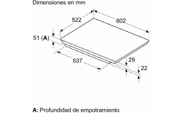 BALAY 3EB980AH - Dimensions