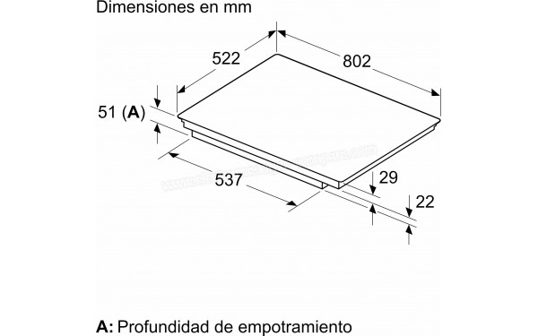 BALAY 3EB985LH - Dimensions