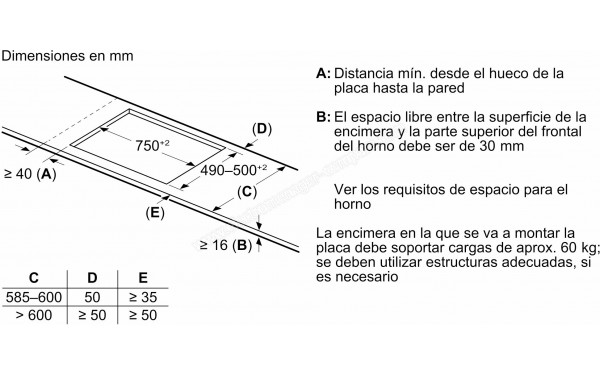 BALAY 3EB985LH - Dimensions