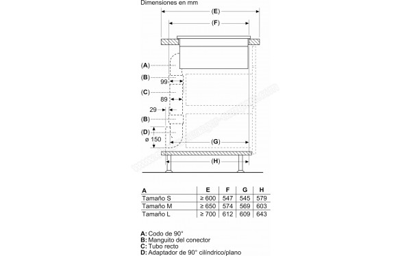 BALAY 3EBC963ER - Dimensions