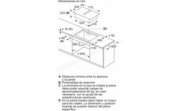 BALAY 3EBC976LH - Dimensions