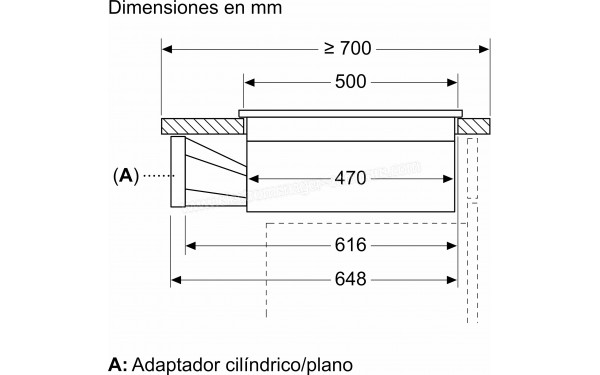 BALAY 3EBC989MH - Dimensions