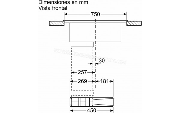 BALAY 3EBC989MH - Dimensions