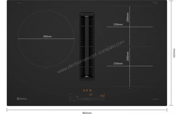BALAY 3EBC989MH - Dimensions