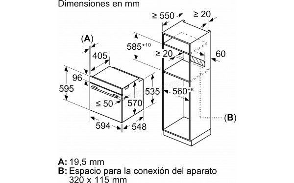 BALAY 3HA5378B1 - Dimensions