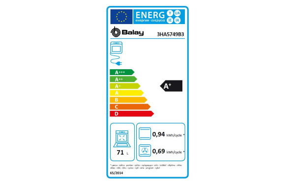 BALAY 3HA5749B3 - &Eacute;tiquette &eacute;nergie