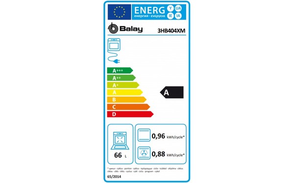BALAY 3HB404XM - &Eacute;tiquette &eacute;nergie