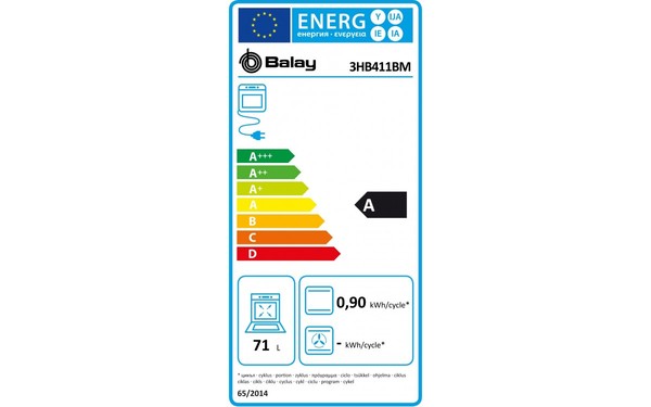 BALAY 3HB411BM - &Eacute;tiquette &eacute;nergie