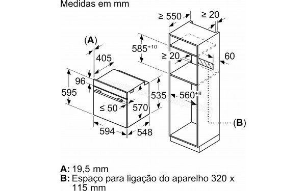 BALAY 3HB4821X3 - Dimensions