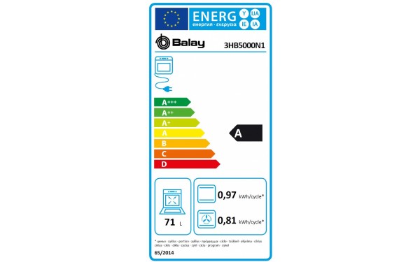 BALAY 3HB5000N1 - &Eacute;tiquette &eacute;nergie