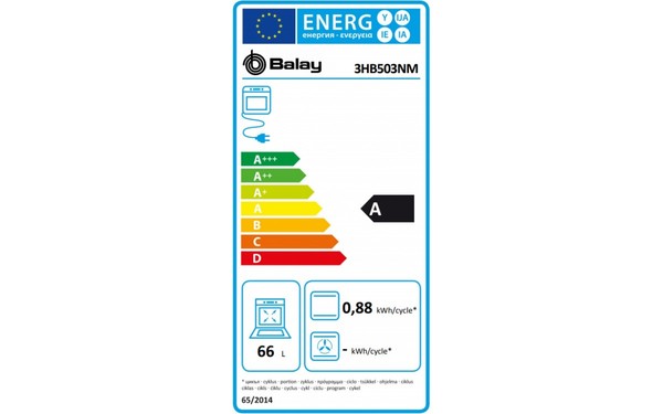 BALAY 3HB503NM - &Eacute;tiquette &eacute;nergie