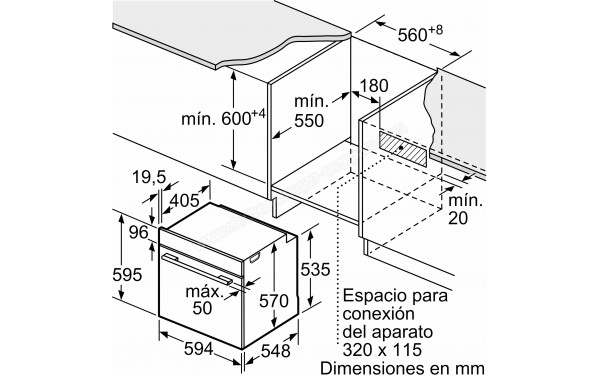 BALAY 3HB5159N4 - Dimensions