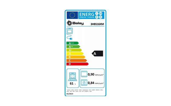 BALAY 3HB516XM - &Eacute;tiquette &eacute;nergie