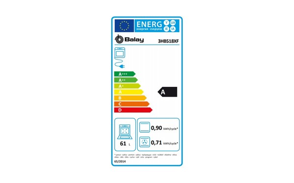 BALAY 3HB518XF - &Eacute;tiquette &eacute;nergie