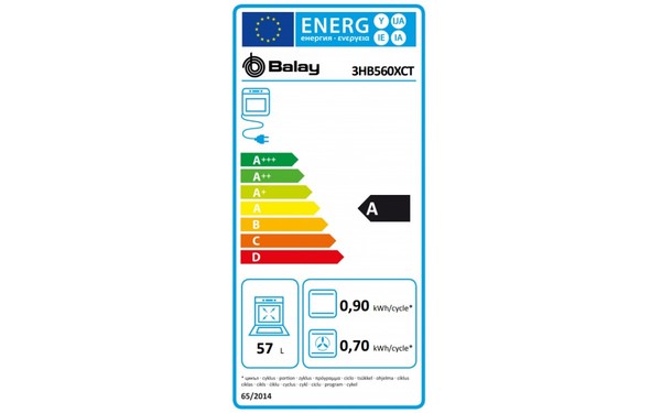 BALAY 3HB560XCT - &Eacute;tiquette &eacute;nergie