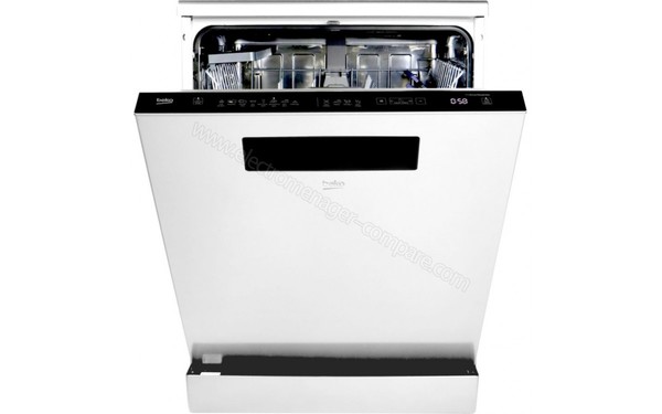 BEKO DEN48420WDOS - Vue de face porte ouverte (cr&eacute;dit : Boulanger)