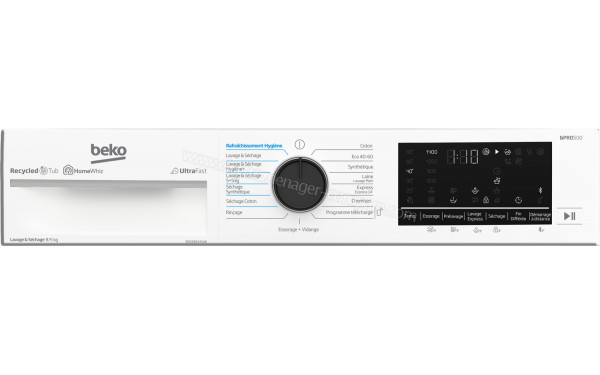 BEKO B3D58544UW - Panneau de commandes