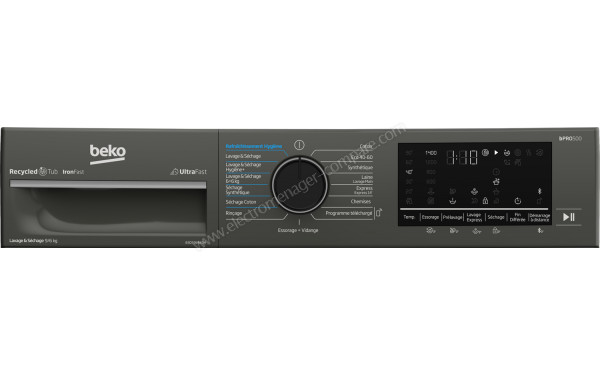 BEKO B3D596441M - Panneau de commandes