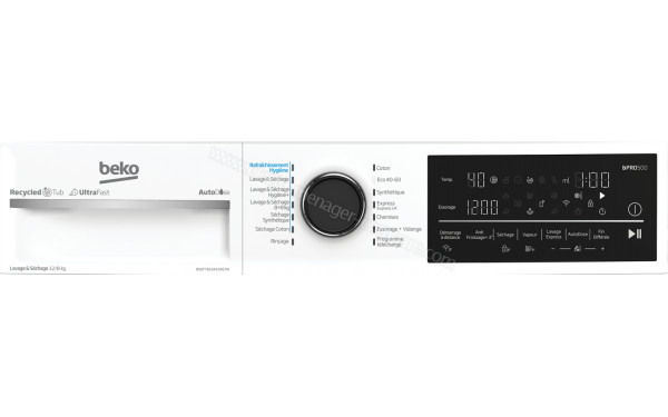 BEKO B5DFT812442467W - Panneau de commandes