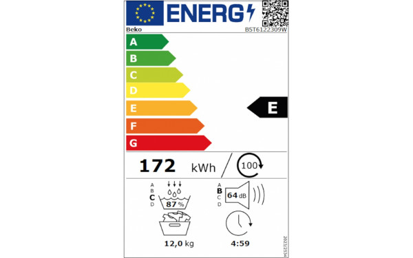 BEKO B5T6122309W - &Eacute;tiquette &eacute;nergie v2