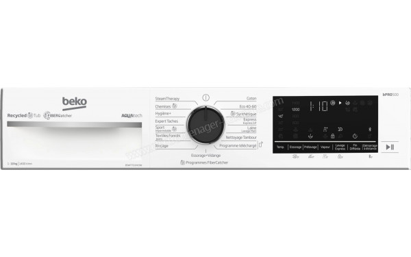 BEKO B5WFT510419W - Panneau de commandes