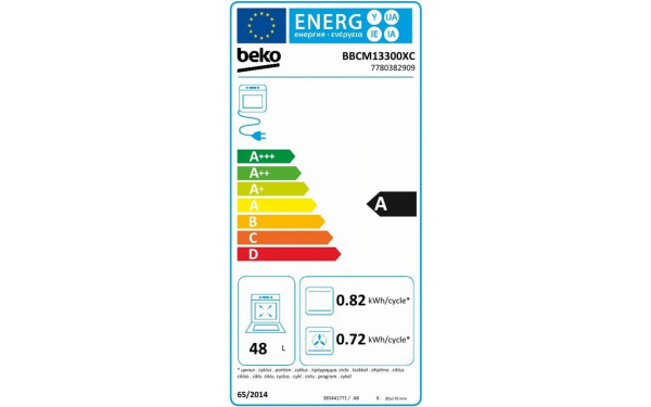 BEKO BBCM13300XC - &Eacute;tiquette &eacute;nergie v2