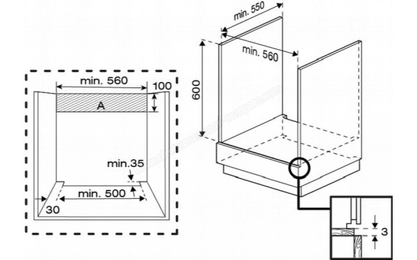 BEKO BBIE12100XC - Dimensions