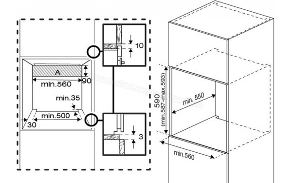 BEKO BBIE12100XC - Dimensions