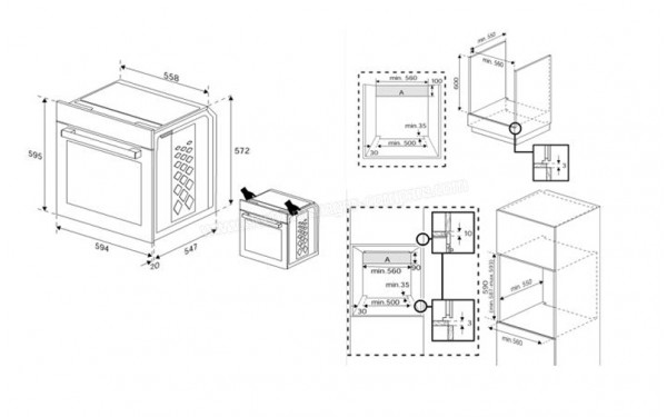 BEKO BBIE12100X - Dimensions