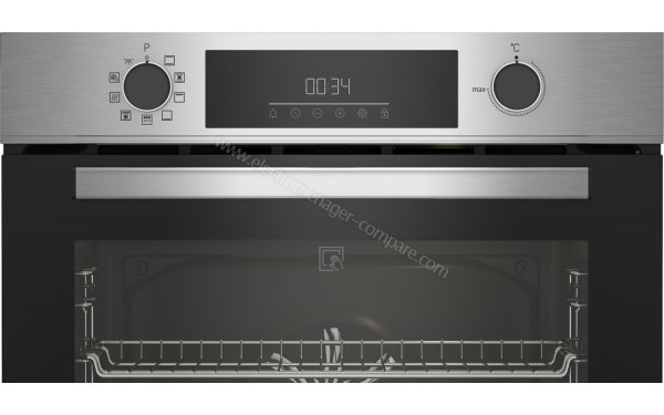 BEKO BBIE12300XMP - Vue de face sur la poign&eacute;e et le bandeau de commandes