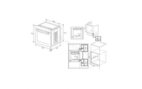 BEKO BBIE17304BMP - Dimensions