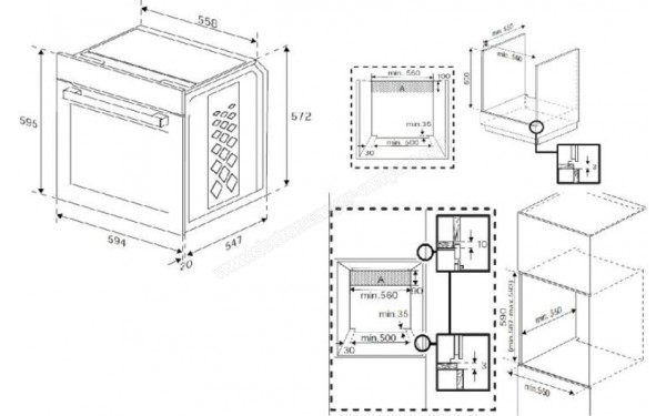 BEKO BBIM11300XFP - Dimensions