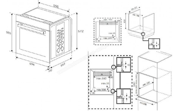 BEKO BBIM11300XMP - Dimensions