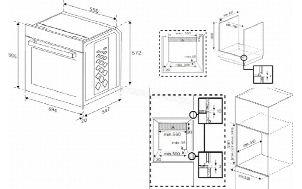 BEKO BBIM12309XPE - Dimensions
