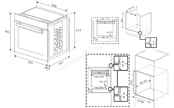 BEKO BBIM13301XPE-1 - Dimensions