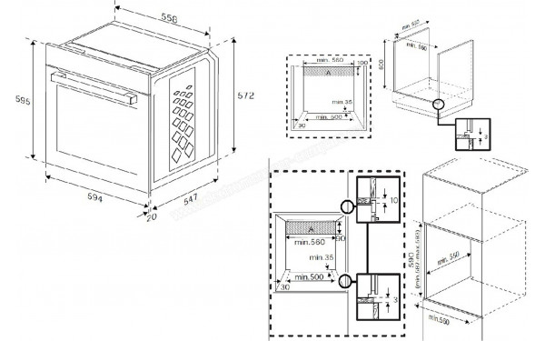 BEKO BBIM18300XPE - Dimensions