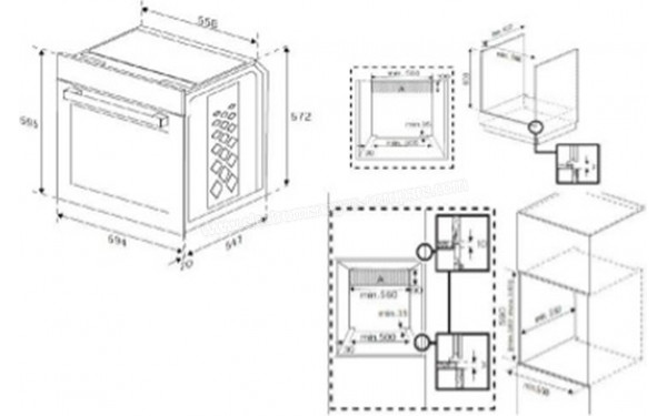 BEKO BBIM18301XFPE - Dimensions