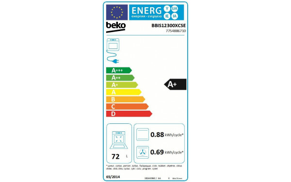 BEKO BBIS12300XCSE - &Eacute;tiquette &eacute;nergie