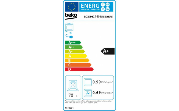 BEKO BCBIM17604KSBMPS - &Eacute;tiquette &eacute;nergie