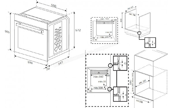 BEKO BCBIS14300MPSE - Dimensions